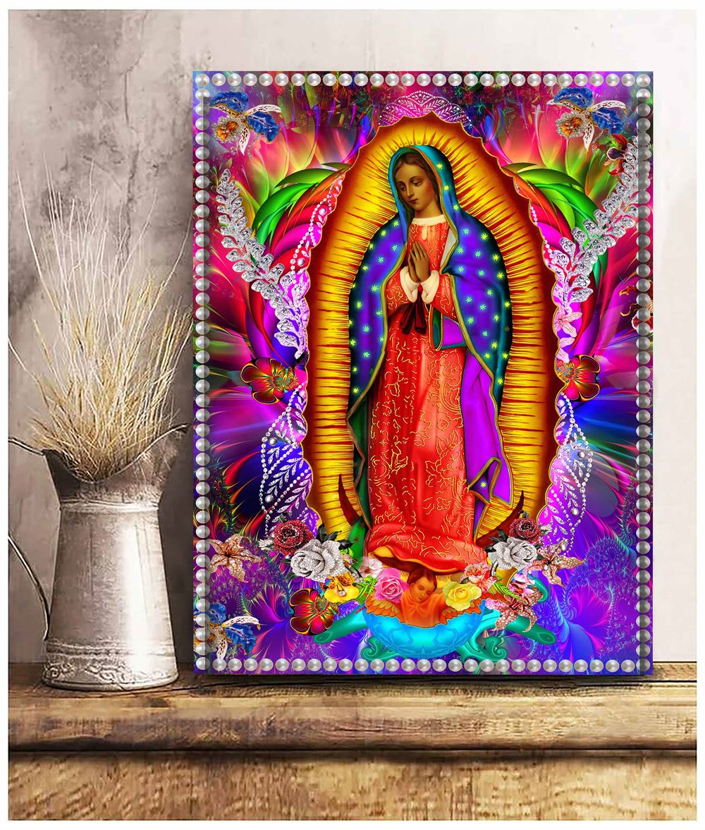 Beautiful Our Lady Of Guadalupe Canvas Wall Art