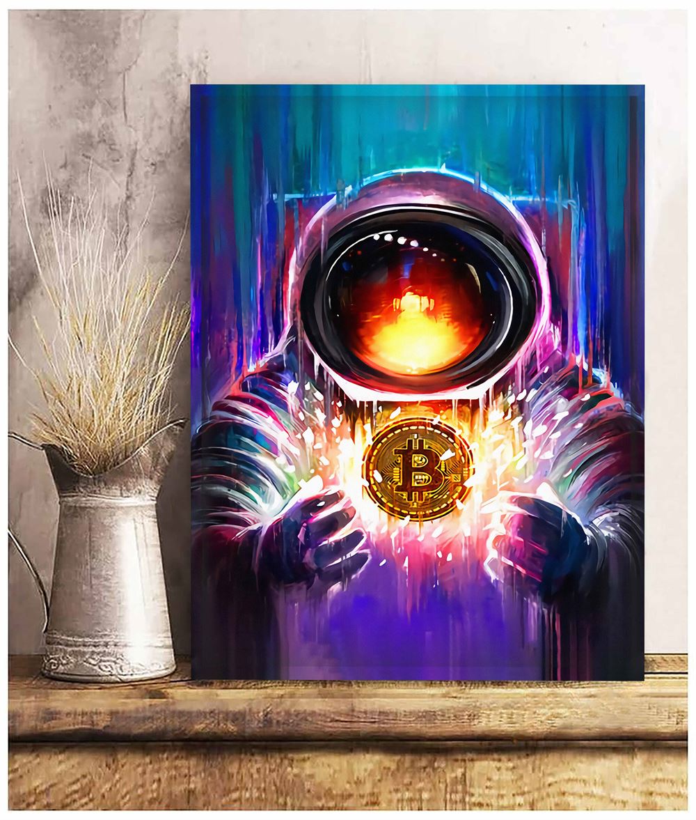 Bitcoin Spaceman Wall Art Canvas