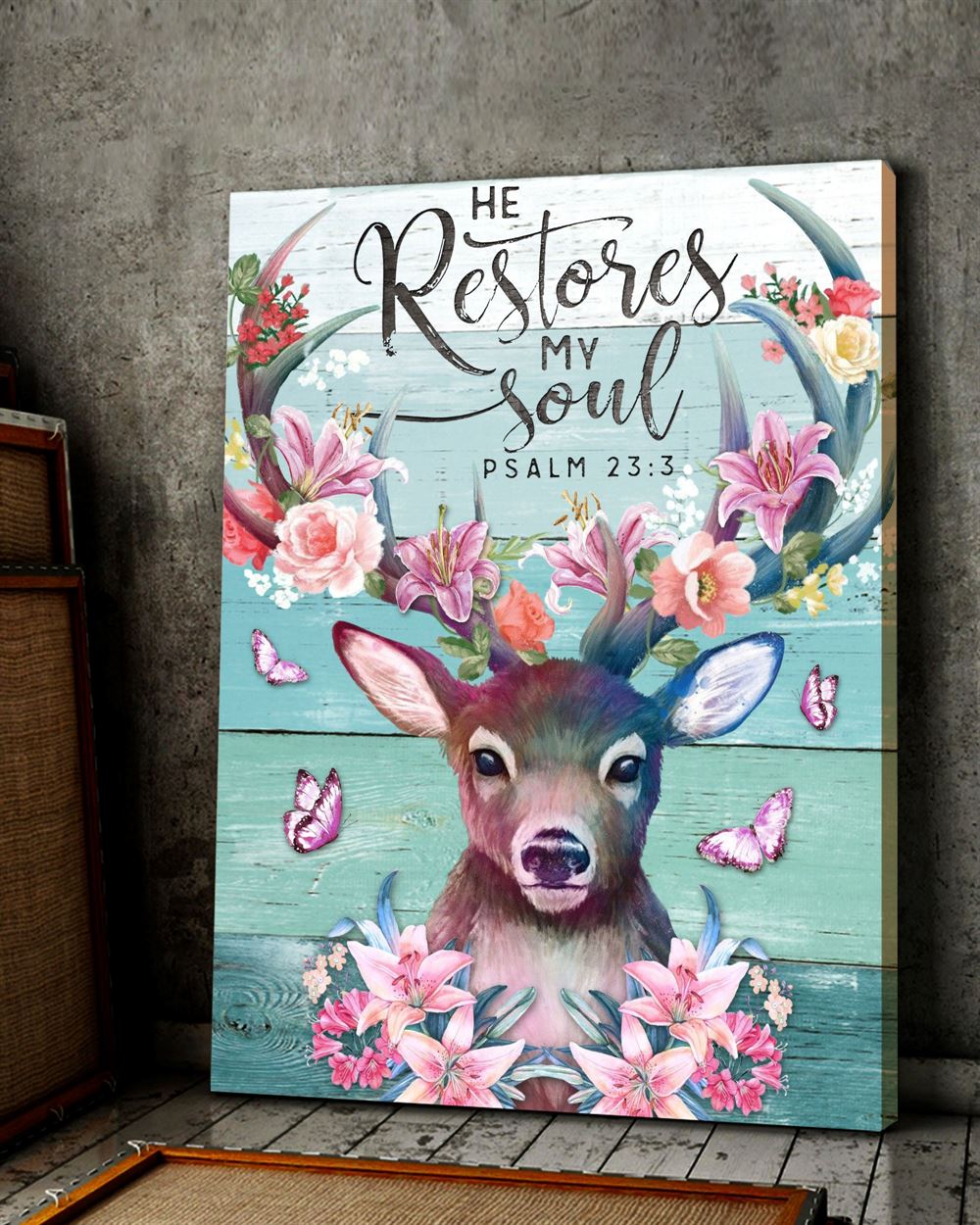 Canvas - Animals - Deer - He Restores My Soul