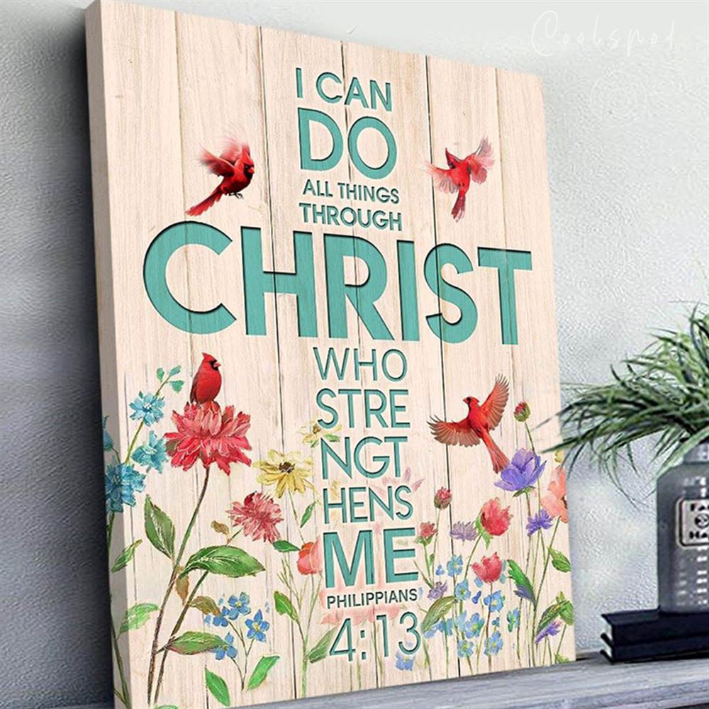 Canvas - Cardinal - I Can Do All Things Through Christ