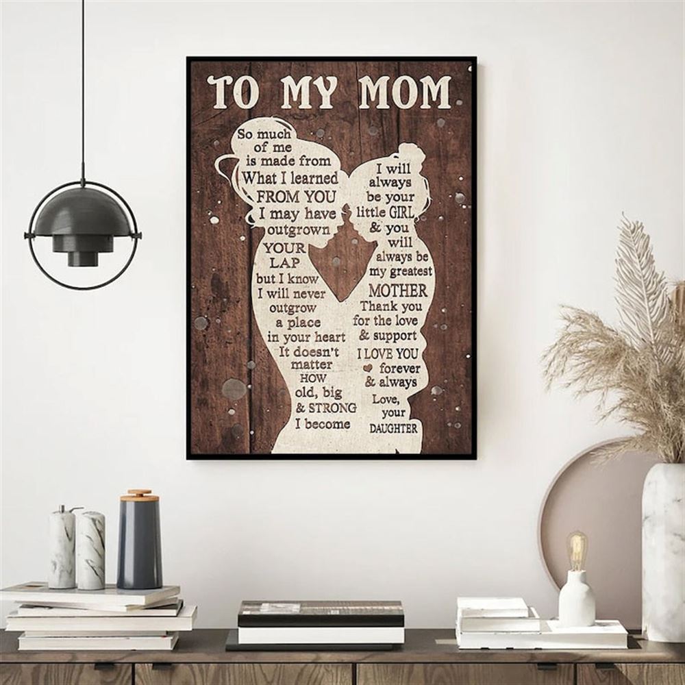 Canvas For Mom Mothers Day Gift For Mom Mom Gift From Daughter Mother Daughter Canvas