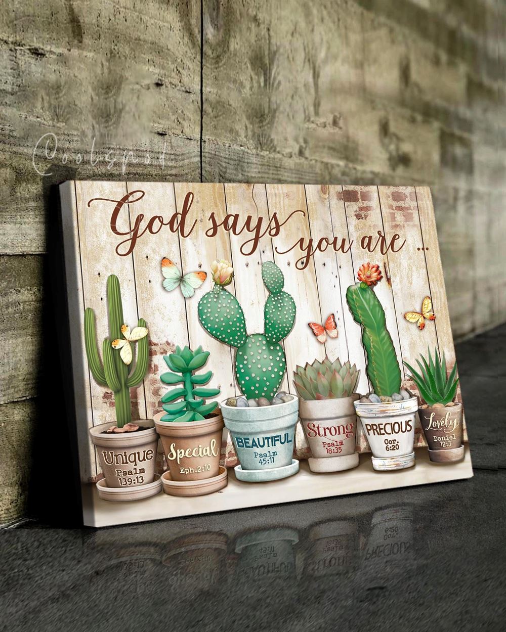 Canvas - Hippie - Cactus - God Says You Are V2