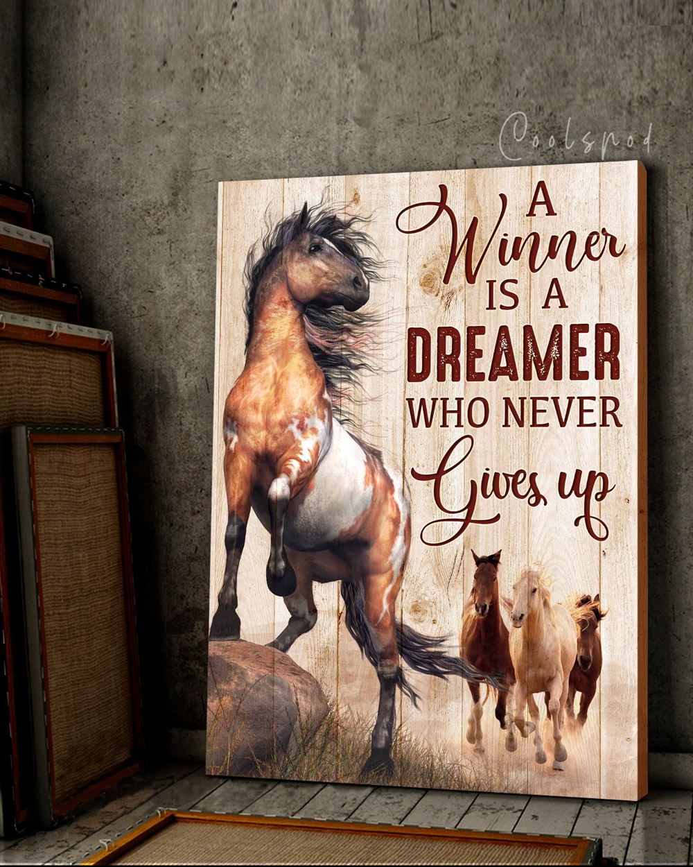 Canvas - Horse - Never Gives Up