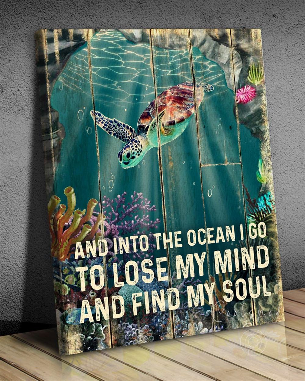 Canvas - Ocean - Turtle - And Into The Ocean I Go