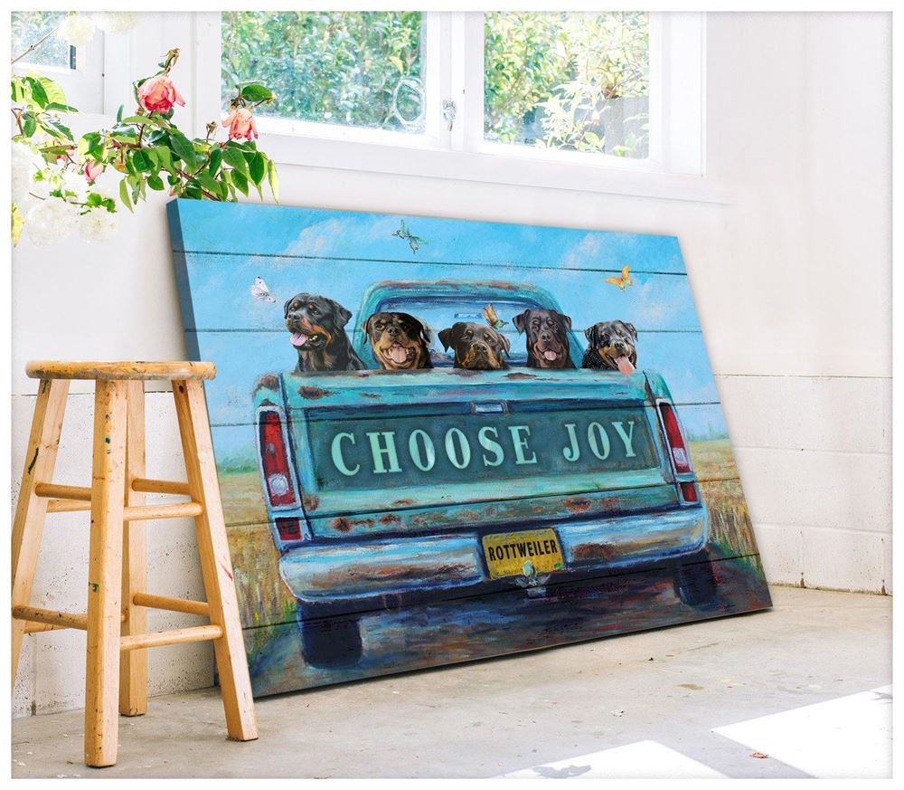 Canvas - Rottweiler - Choose Joy