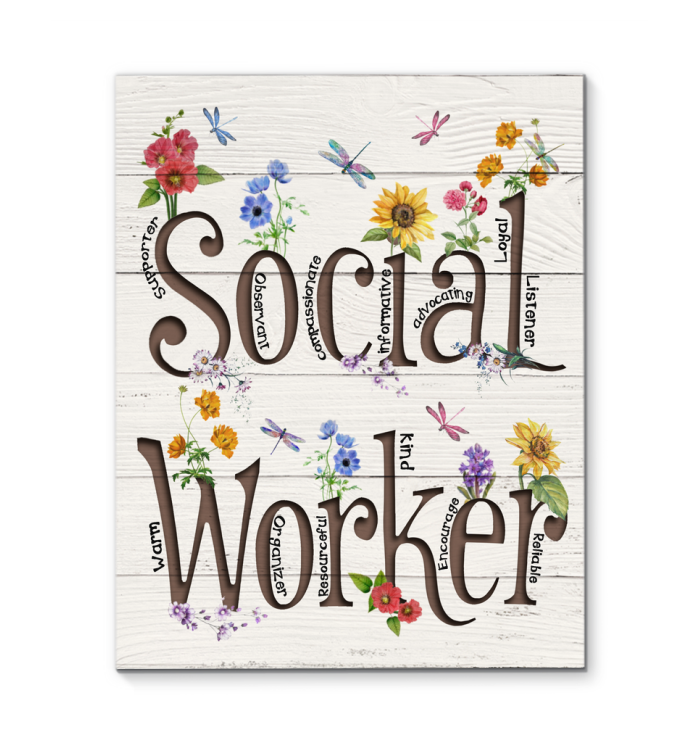 Canvas - Social Worker - Flowers