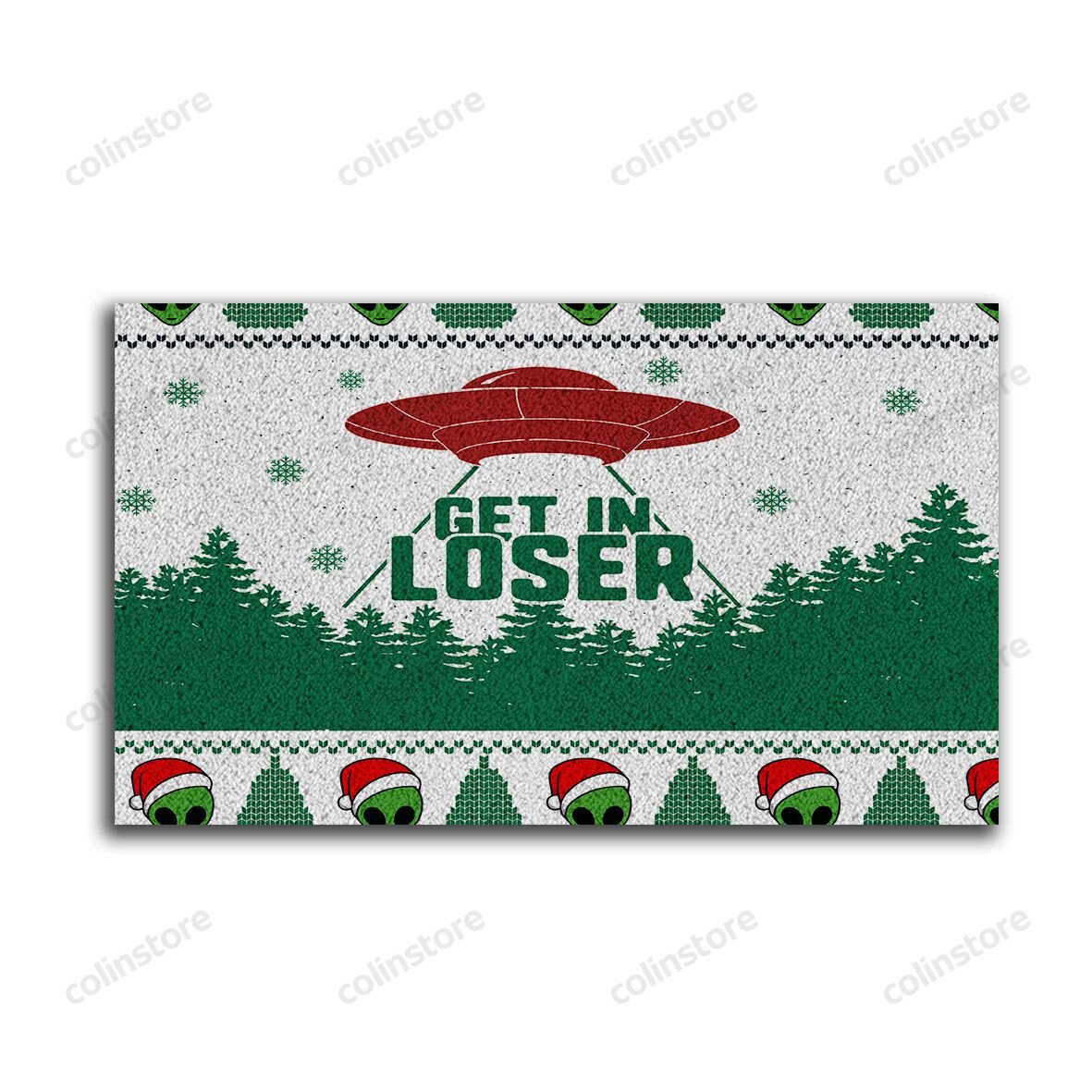 Alien Like Christmas Doormat Merry Christmas Doormat