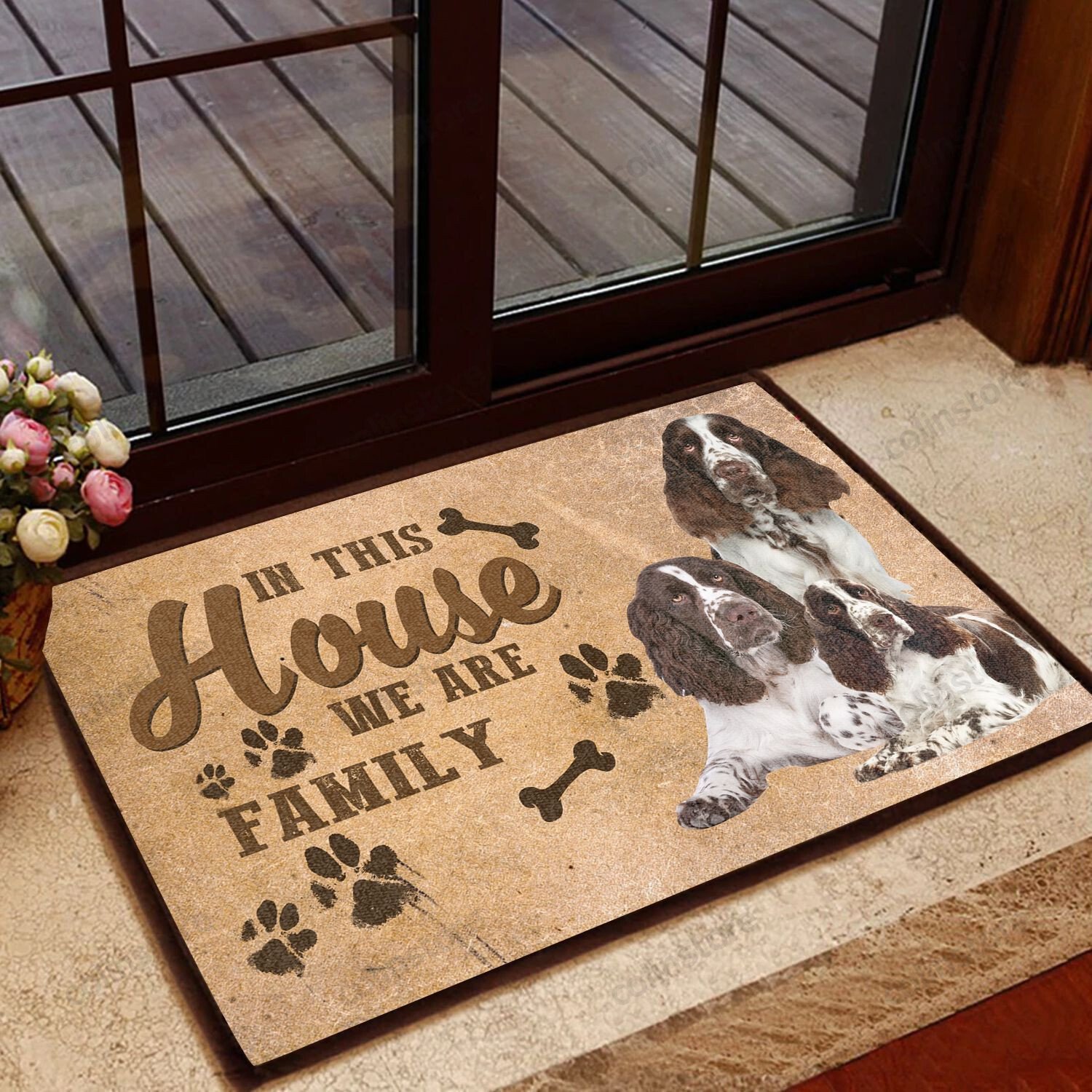 Amazing English Springer Spaniel Family - Dog Doormat Welcome Mat