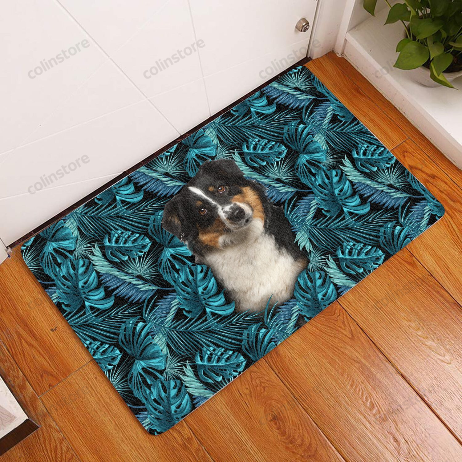Amazing Miniature Australian Shepherd - Dog Doormat Welcome Mat