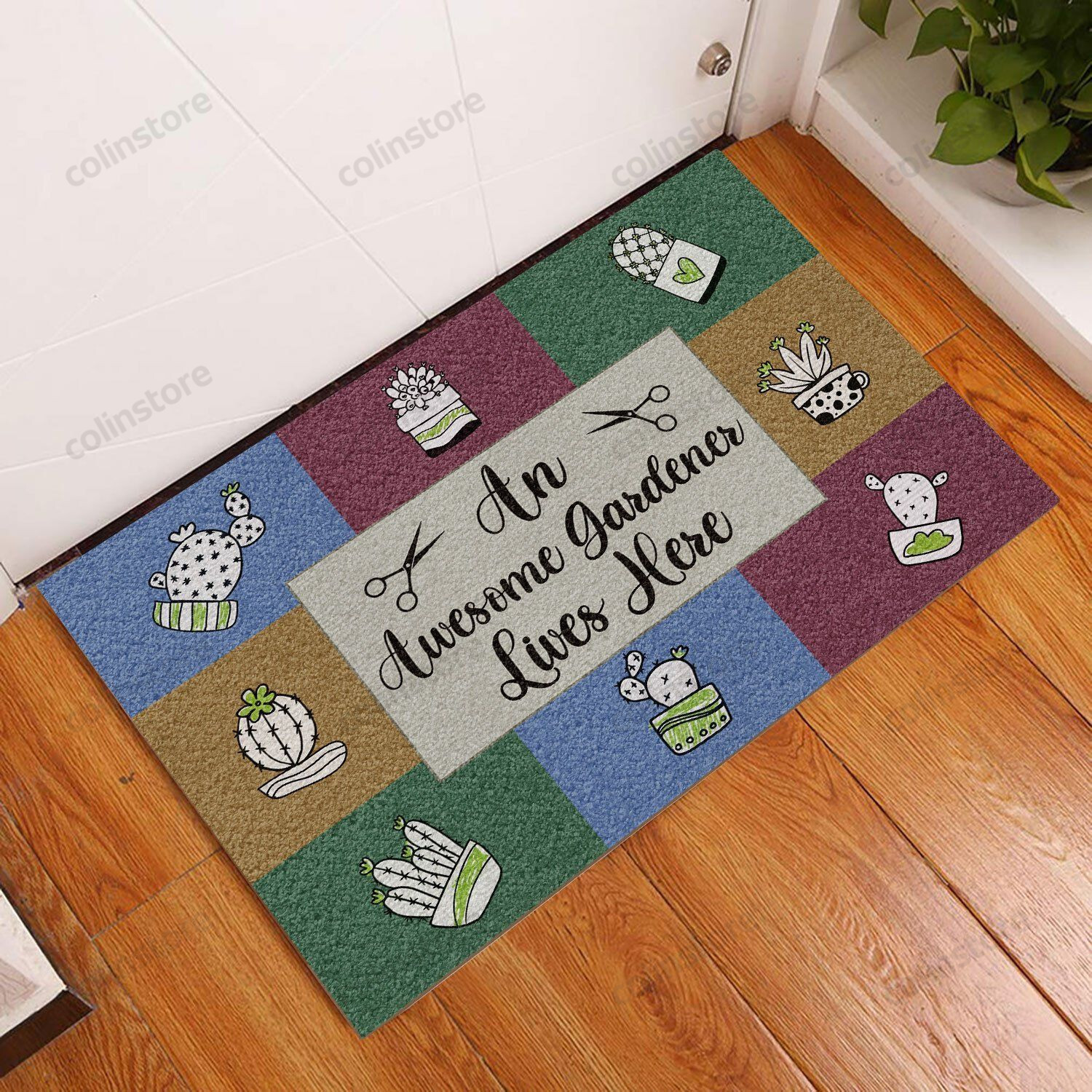 An Awesome Gardener Lives Here Doormat Welcome Mat