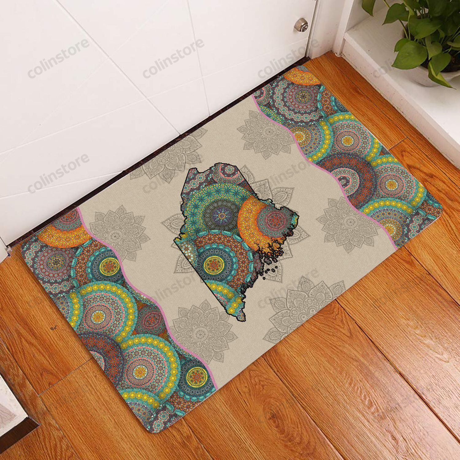 Awesome Maine Mandala Doormat Welcome Mat