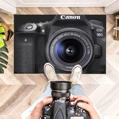 Camera Canon Ef-s 18-55mm Funny Outdoor Indoor Wellcome Doormat