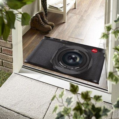 Camera Leica All Black Funny Outdoor Indoor Wellcome Doormat