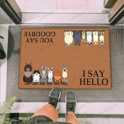 Cartoon Cats Funny Outdoor Indoor Wellcome Doormat