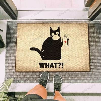 Cat What Funny Outdoor Indoor Wellcome Doormat