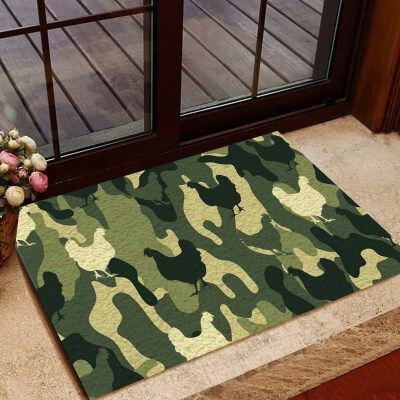 Chicken Camo Pattern Funny Outdoor Indoor Wellcome Doormat