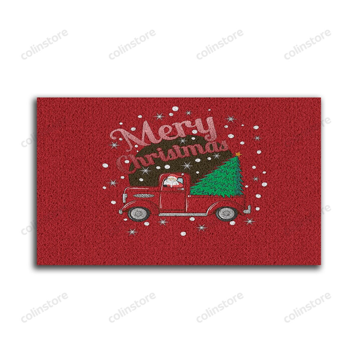 Christmas Tree Doormat Merry Christmas Doormat