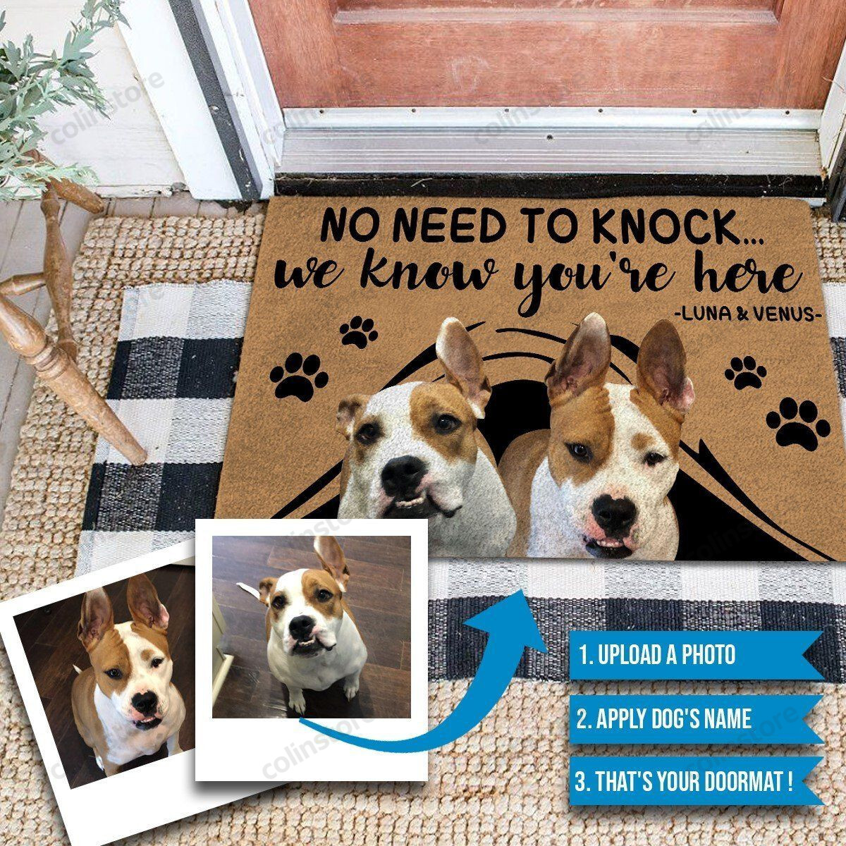 Custom Dog Doormat Personalised Doormat Pet Doormat For More Pets