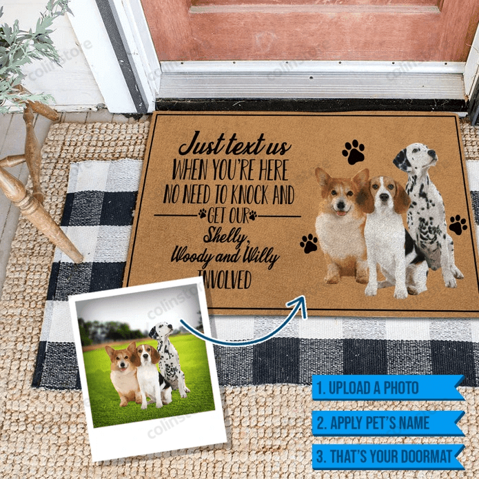 Custom Doormat Dog Doormat Personalized Doormat For More Pets -ghepten-dpajuz8