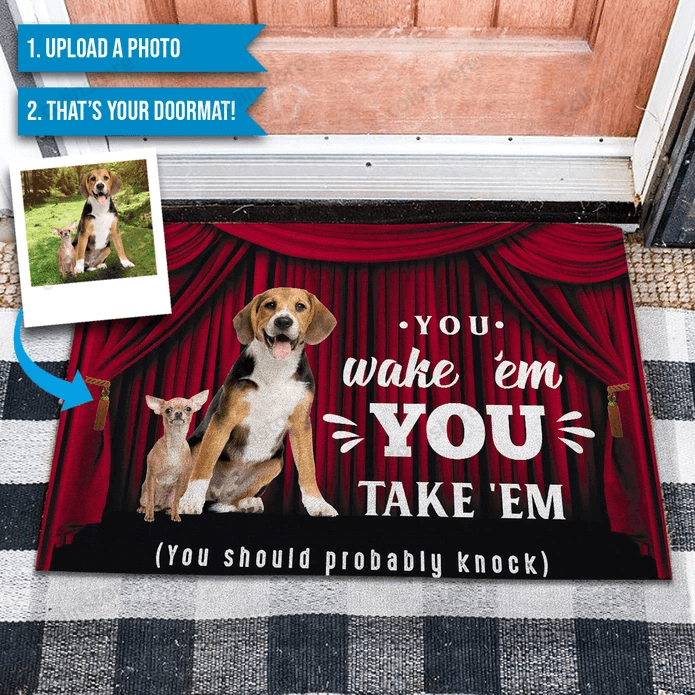 Custom Funny Outdoor Indoor Wellcome Doormat Dog