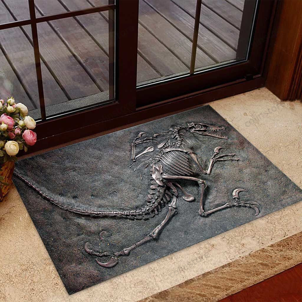 Dinosaur Fossil Dinosaur Doormat Welcome Mat