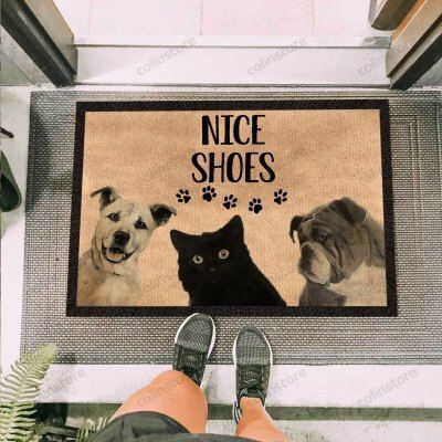 Funny Quote Dogs And Black Cats Funny Outdoor Indoor Wellcome Doormat