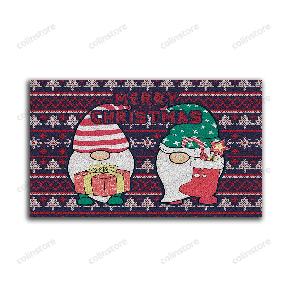 Gnomes Doormat Merry Christmas Doormat