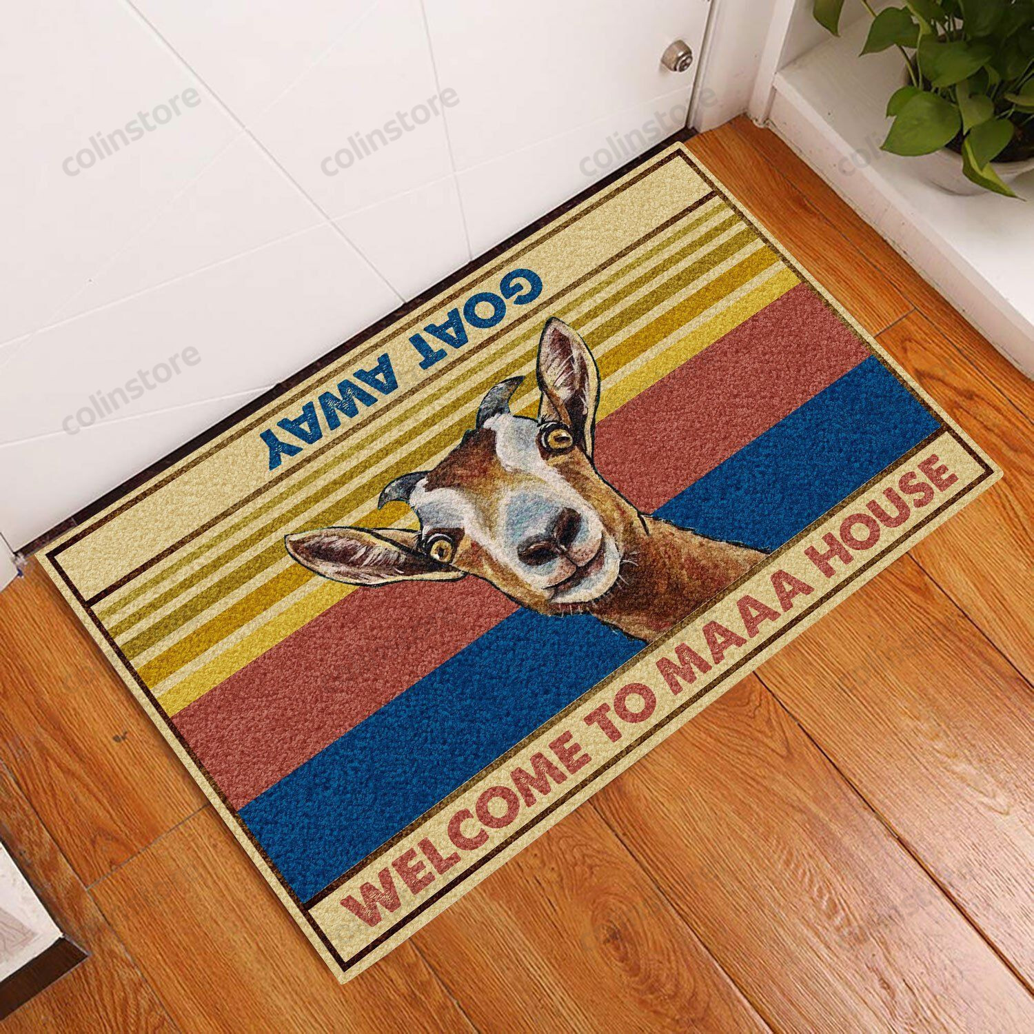 Goat Welcome To Maaa House Doormat Welcome Mat