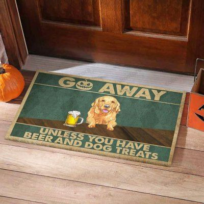 Golden Retriever Beer Funny Outdoor Indoor Wellcome Doormat