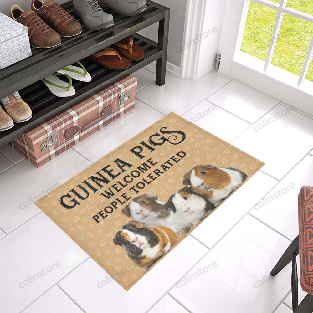Guinea Pigs Welcome People Tolerated Doormat Welcome Mat