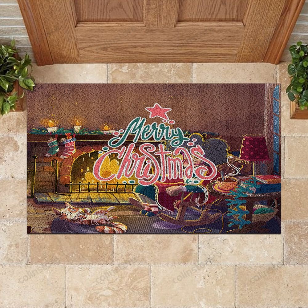 Happy Holidays Doormat Merry Christmas Doormat -ghepten-ecud5kh