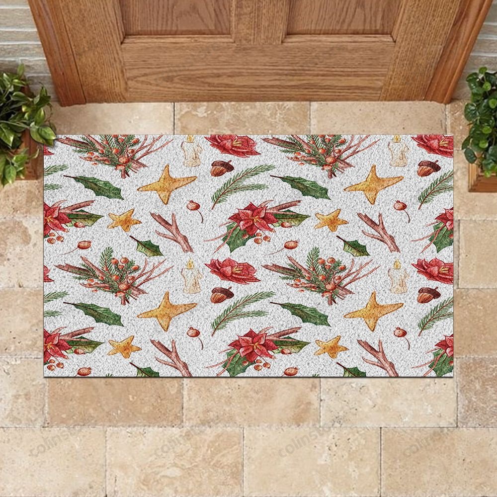 Happy Winter Doormat Merry Christmas Doormat -ghepten-mncje84