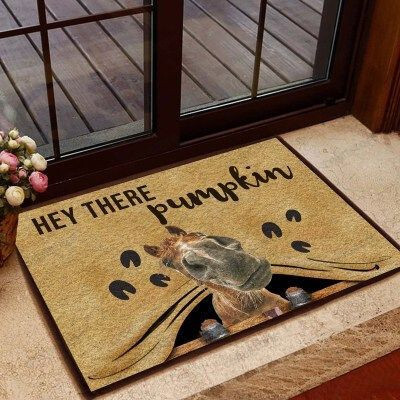 Hey There Pumpkin Horse Funny Outdoor Indoor Wellcome Doormat