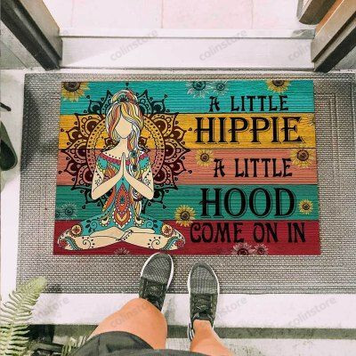 Hippie A Little Hippie A Little Hood Funny Outdoor Indoor Wellcome Doormat