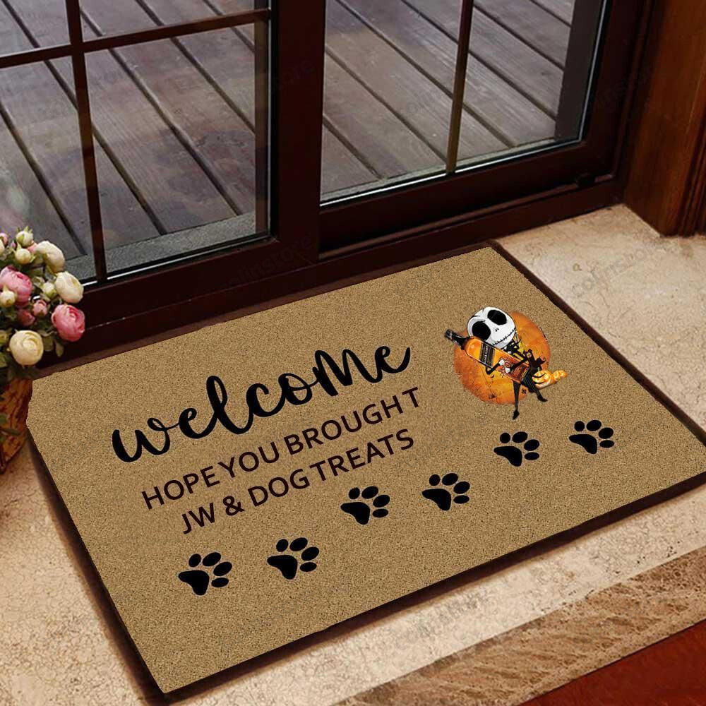 Hope You Brought Jw And Dog Treats Doormat Welcome Mat