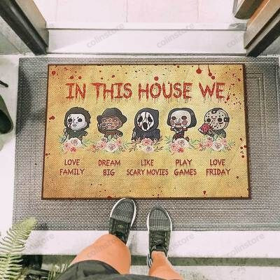 Horror Movies In This House Wefunny Outdoor Indoor Wellcome Doormat