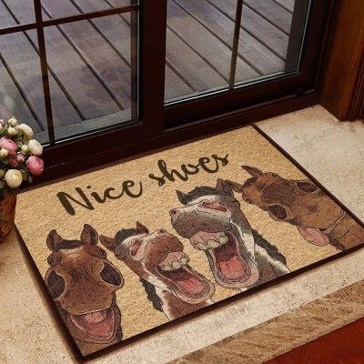 Horse Nice Shoes Funny Outdoor Indoor Wellcome Doormat