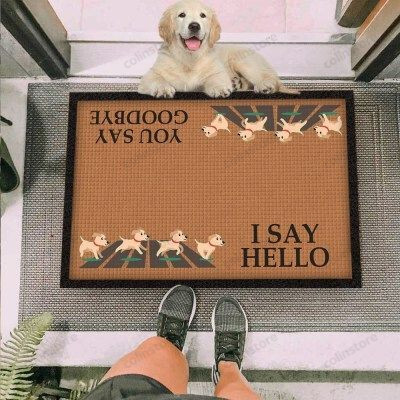I Say Hello Labrador Funny Outdoor Indoor Wellcome Doormat