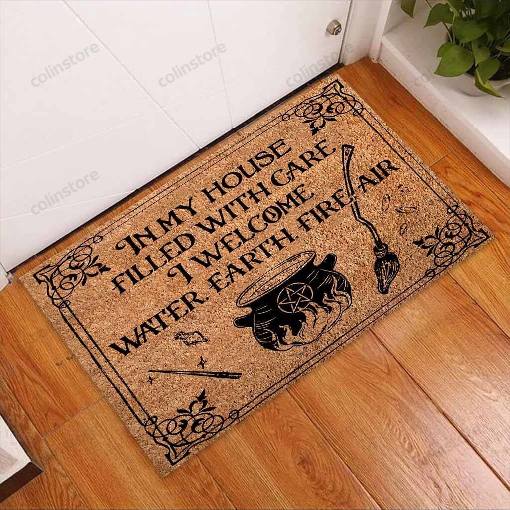 In My House Witch Doormat Welcome Mat