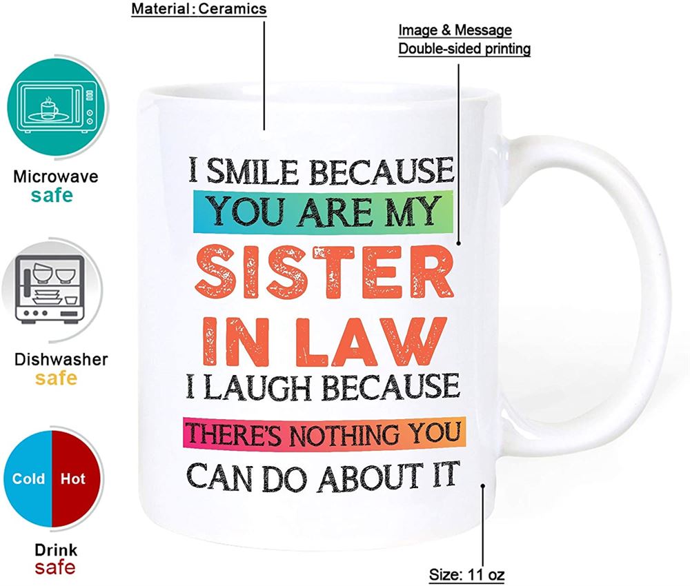 11 Oz Coffee Mug Mothers Day Presents For Sister In Law Big Sister In Law Presents Little Sister-in-