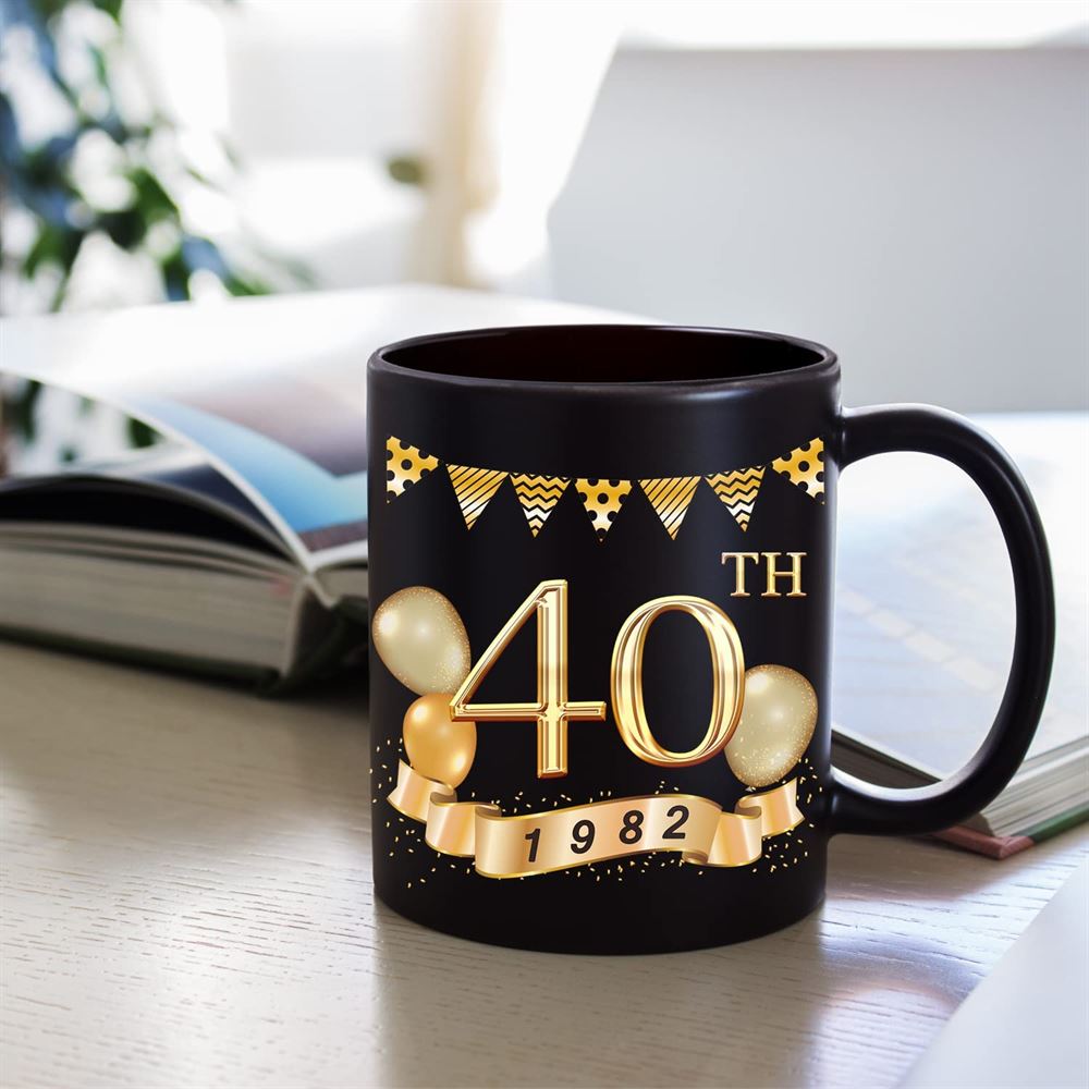1982 Old Time Information-40th Birthday Mug Happy 40 Birthday Party Turning 40 Birthday 40th Bday Fo
