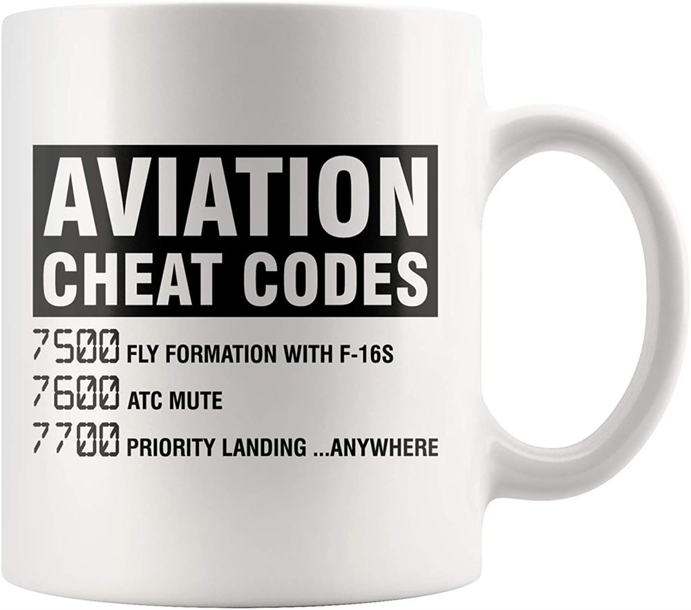 Aviation Cheat Codes Coffee Mug Funny Pilot Graduation Gifts 11 Oz Ceramic Cup Airplane Aerospace Gi