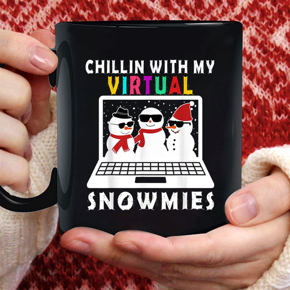 Chillin With My Virtual Snowmies Online Teaching Pajama Xmas T Shirt