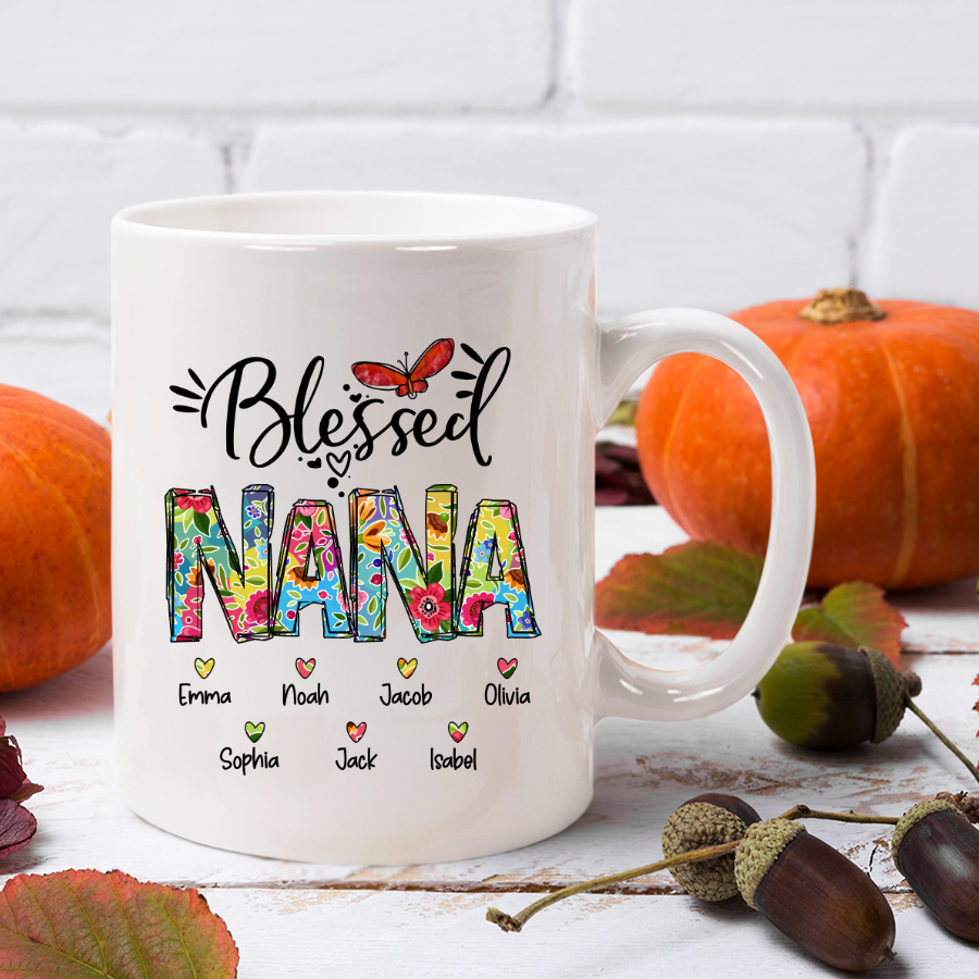 Customized Mug For Grandma Blessed Nana Mug Gift To Grandma 11oz 15oz Mug Mug Mothers Day Gift