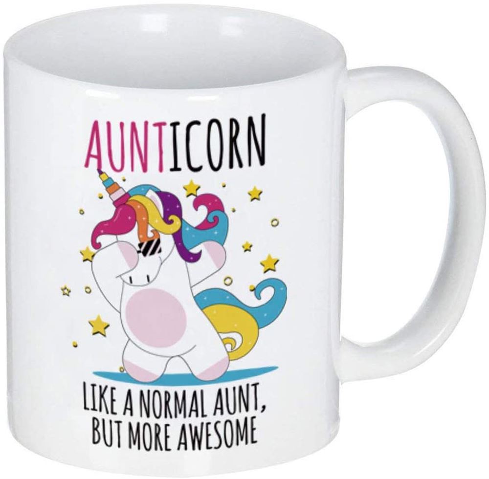 Funny Aunticorn Coffee Mug For Aunt From Niece Nephew 11oz Unicorn Cup For Aunts Mother Grandma For