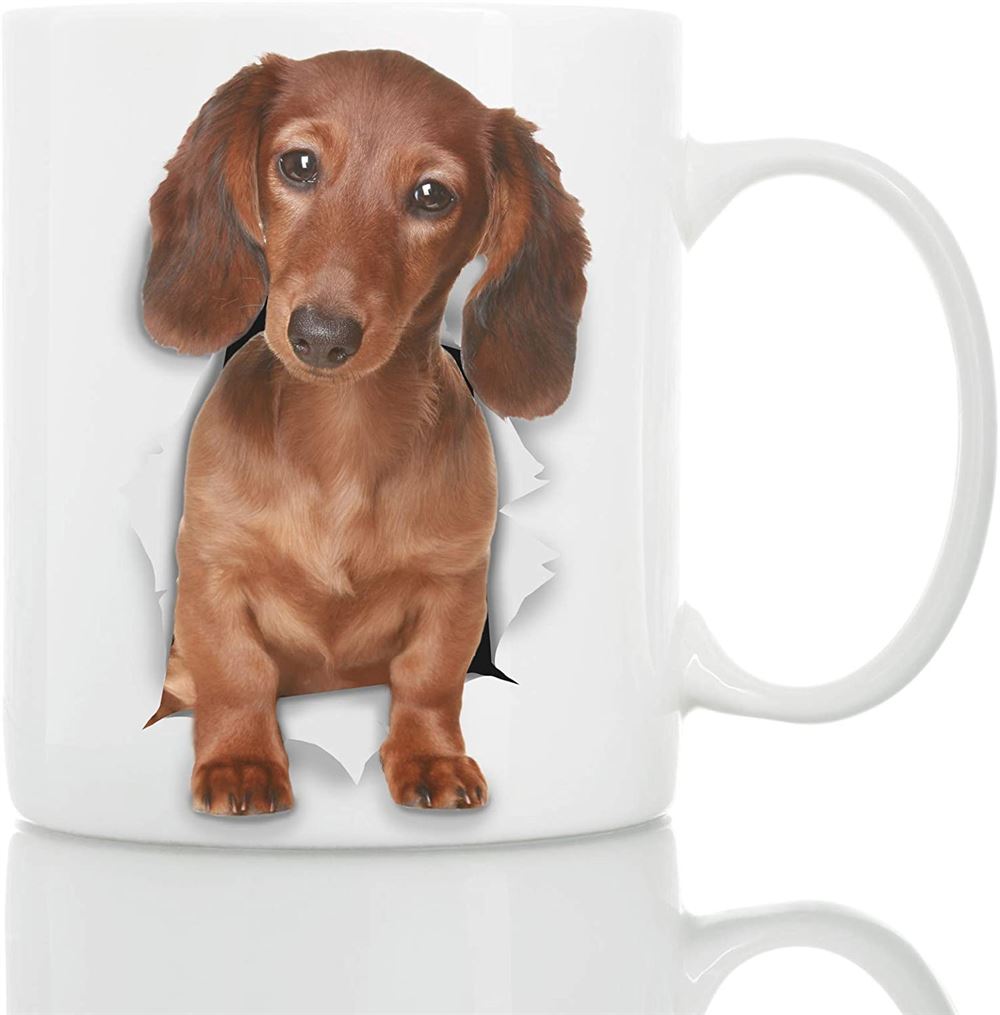 Funny Dachshund Mug - Ceramic Dachshund Coffee Mug - Perfect Dog Lover Gift - Cute Novelty Coffee Mu