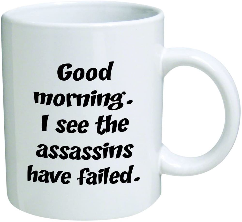 Funny Mug 11oz Rude Good Morning I See The Assassins Have Failed Novelty And Gift Dad By Yates And F