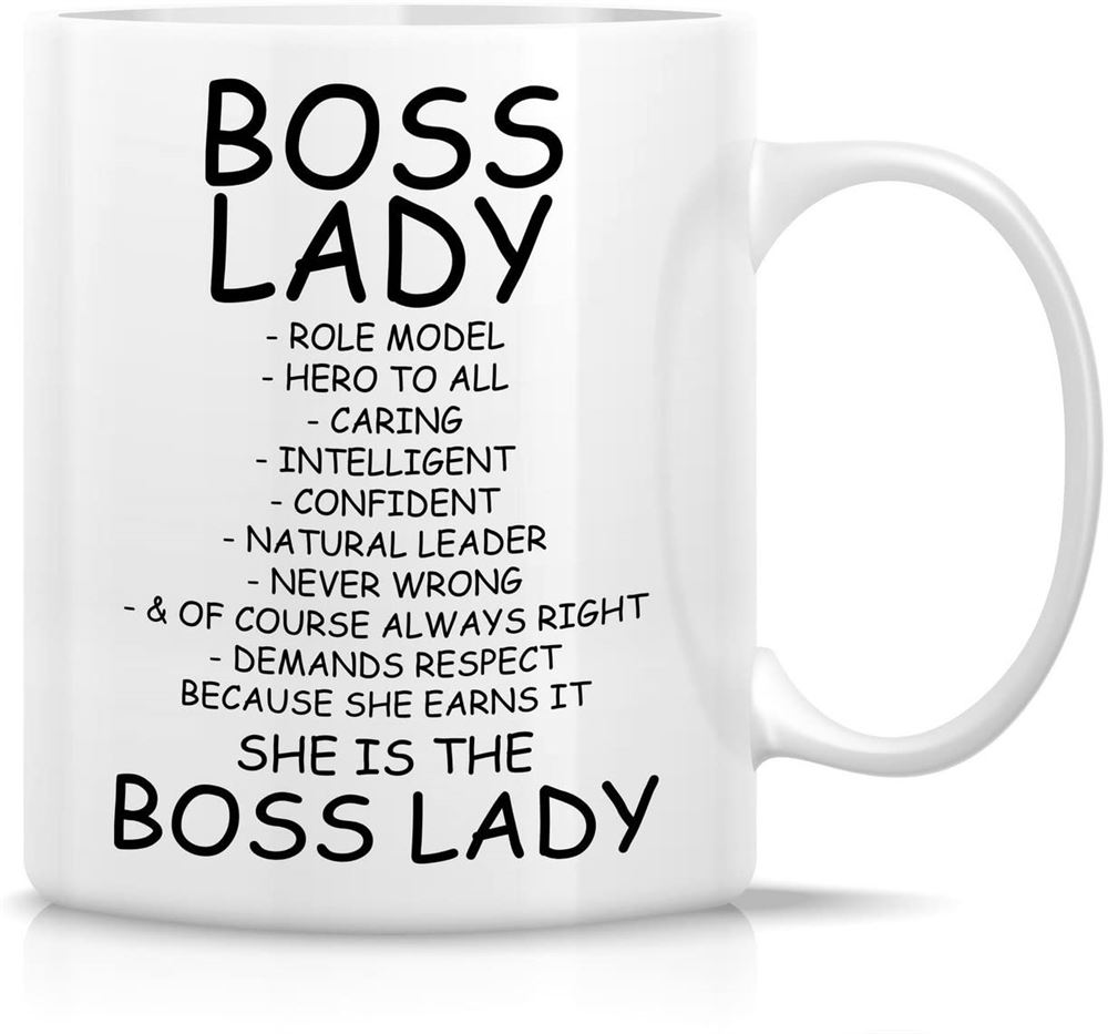 Funny Mug - Boss Lady Role Model Caring Description 11 Oz Ceramic Coffee Mugs - Funny Sarcasm Motiva