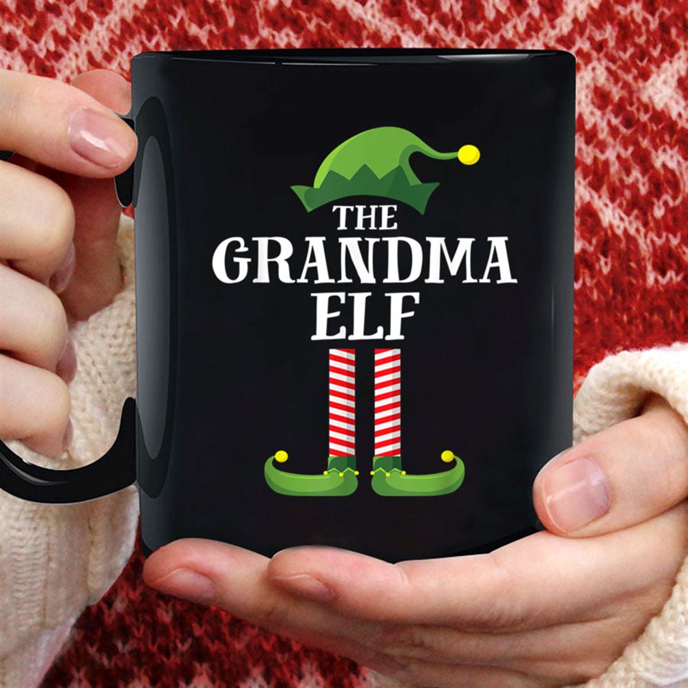 Grandma Elf Matching Family Group Christmas Party Pajama T Shirt