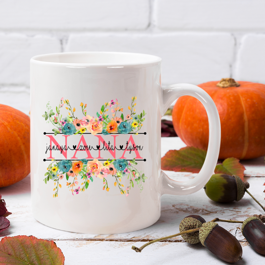 Happy Mothers Day To My Nana Flower Mug Gifts Mug Gift For Grandma Mimi Mug